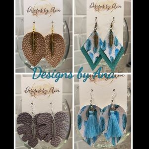 Cute faux leather earrings!